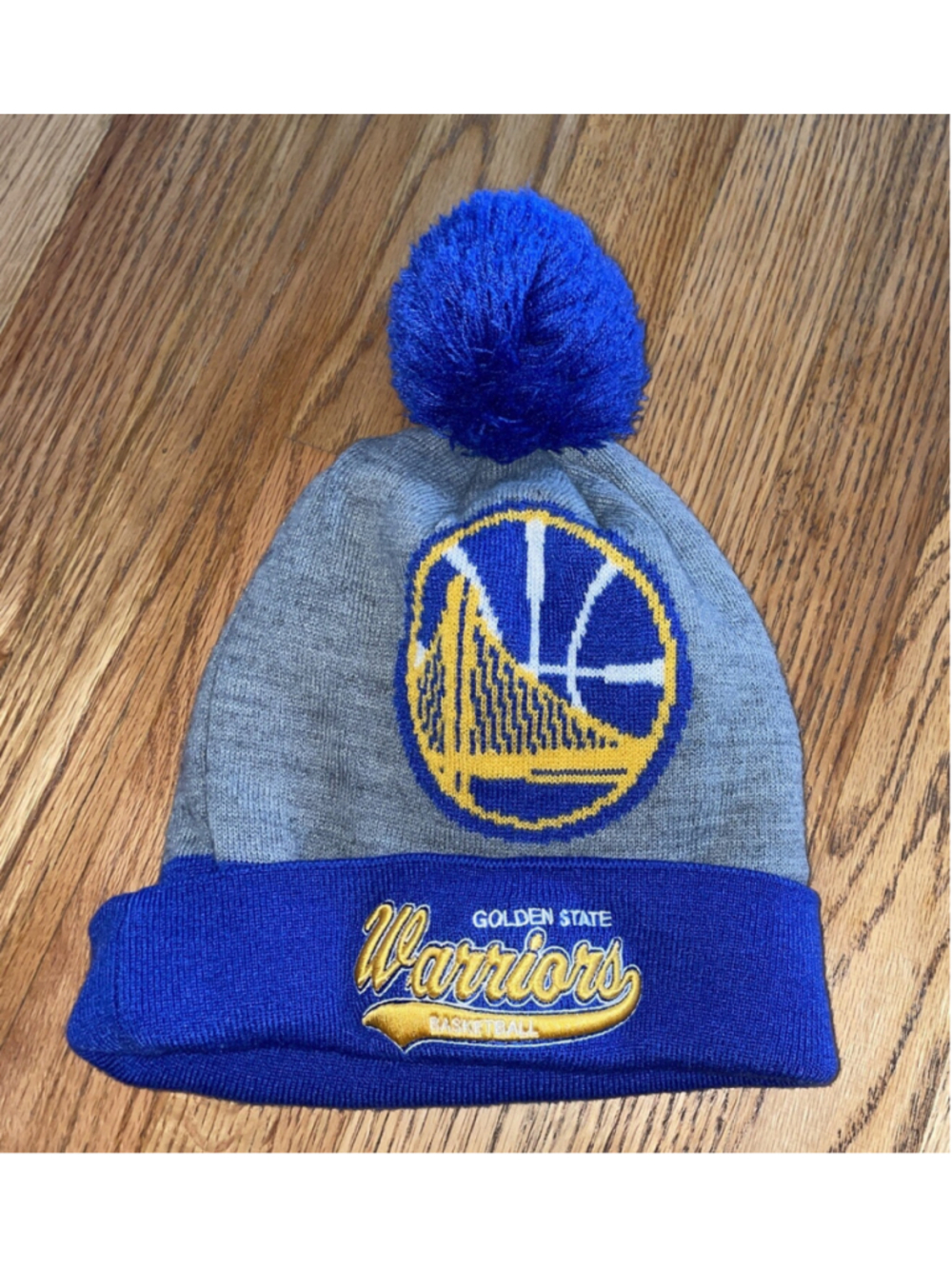 Golden State Warriors NBA Mitchell & Ness PomPom Beanie Knit Hat